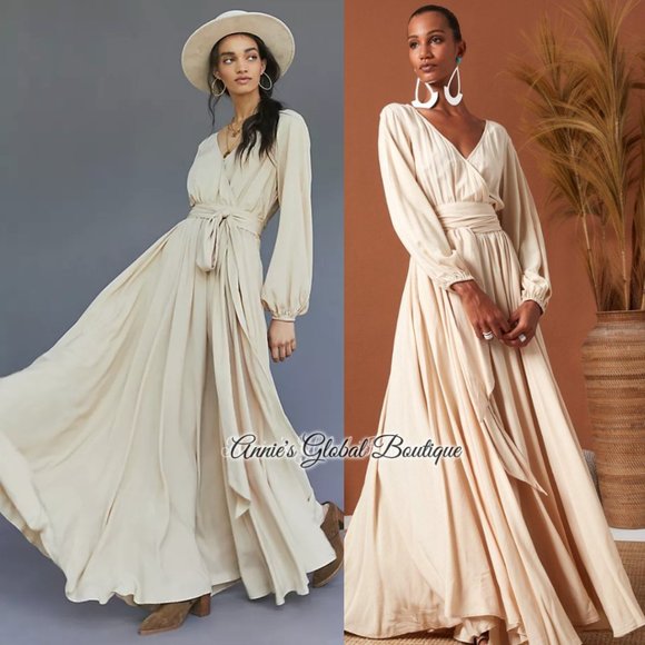 Anthropologie Dresses & Skirts - NWT ANTHROPOLOGIE Erika Pena Draped Wrap Maxi Dress. Size S/M.